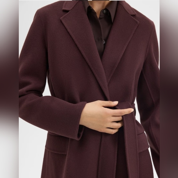 Theory Wrap Coat in Double-Face Wool-Cashmere, size S - Picture 4 of 14